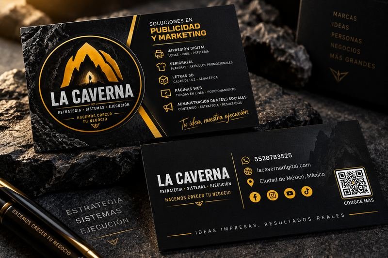 Tarjetas de presentación La Caverna